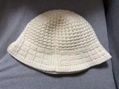 アイボリー ニット バケットハット