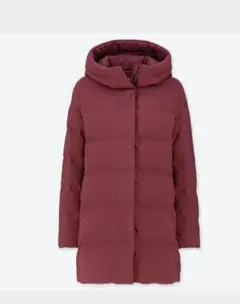 UNIQLOシームレスダウンショートコート ワイン Mサイズ