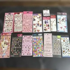 ディズニーキャラクターシールセット　ぷっくりシール　くま　うさぎ
