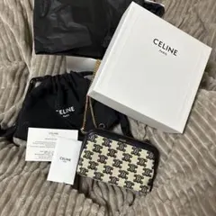 celine チェーンクラッチ トリオンフ キャンバス