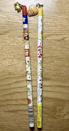 平成レトロ チャーム付き鉛筆クラックス2本セット なっとうちゃん たこやきぼうやのサムネイル