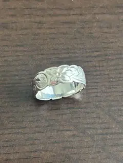 シルバー925 花彫刻リング ハワイアンジュエリー
