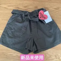 新品未使用オリーブ色 130cm ハーフパンツ 綿100%