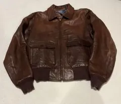 Polo by Ralph Lauren 本革 ブラウンジャケット M