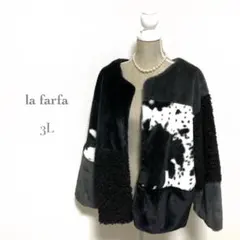 【新品・未使用】la farfa 掲載　切替フェイクファージャケット