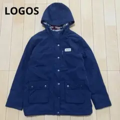 LOGOS ロゴス　フード付きジャケット　裏ボア　ネイビー　Lサイズ