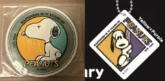 スヌーピー 75周年 クリアラバーコースター＋アクリルキーチェーン　2点セット