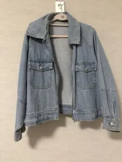 ライトブルー ジップアップ デニムジャケット