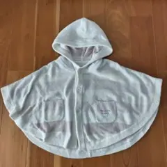 GELATO PIQUEスムーズィーボーダーピンクポンチョ80-90cm