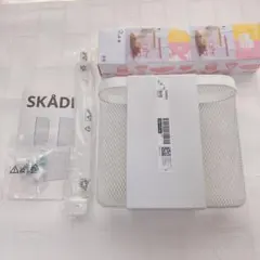 IKEA スコーディス 取付金具 収納バスケット大 フリーザーバッグセット