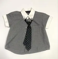 CHOPIN deux ネクタイ付き　フォーマルシャツ　半袖　90サイズ