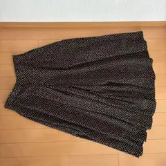 組曲　ロングフレアパンツ　3 ブラック　L ドット　ガウチョ　マキシのサムネイル