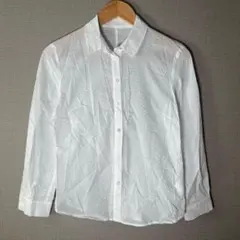 美品【GIANNI LO GIUDICE】白ブラウス(36)シワ加工/凹凸生地のサムネイル