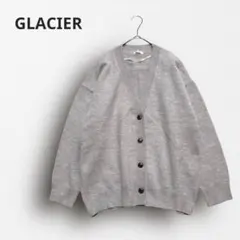 □6885【グラシア】Vネックカーディガン ゆったり モカブラウン M