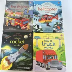 ★セール★Usborne 英語絵本 4冊セット 乗り物・働く車