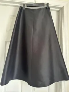 GALLARDAGALANTE ブラック サテンフレアロングスカート