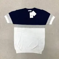 新品　訳あり　tk.TAKEO KIKUCHI ニット　半袖　Lサイズ　リネン