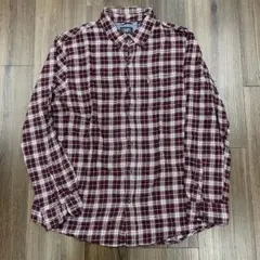 N CHAPS ラルフローレン バーガンディ チェック 長袖 シャツのサムネイル