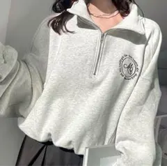 mily bilet ハーフジップ　裏起毛　スウェット