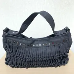 【良品】MICHEL KLEIN フリンジ風 ハンドバッグ