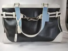 【未使用】COACH コーチ レザーバッグ 黒/白
