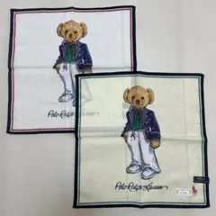 お値下げ　新品 ラルフローレン ハンカチ ポロベア 川辺