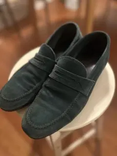UNITED ARROWS スエード ペニーローファー ダークグリーンのサムネイル