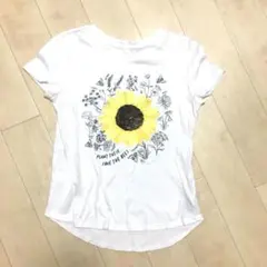 お値下げ　gap kids tシャツ　130 スパンコール　ひまわり