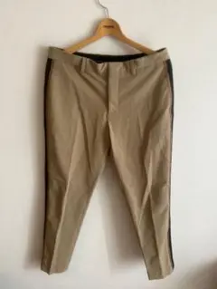 ZARA サイドラインパンツ ベージュ×黒 42