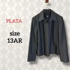 PLATA【13AR】比翼ボタンジャケット フォーマル 無地 シンプル プラタ