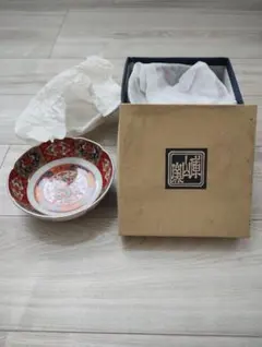 前畑陶器 庫山窯 錦古伊万里牡丹 中鉢 皿 5枚