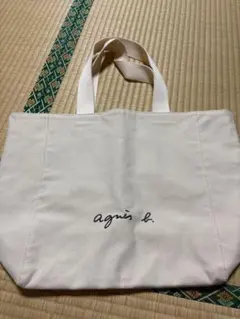agnès b. ホワイト トートバッグ