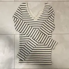 CECIL Mc BEE 長袖 ボーダー ロンＴ ニット