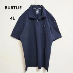 BURTLIE バートル ポロシャツ 胸ポケット付き ネイビー 4L 無地