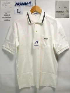 新品 デット Lサイズ HONMA 本間ゴルフ 日本製 ポロシャツ ゴルフウエアのサムネイル