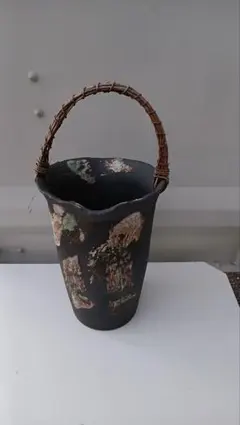 信楽焼 傘立て 花器 花瓶 和モダン 陶器 おしゃれ和モダンな傘立て