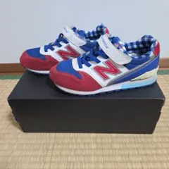 new balance キッズスニーカー 996 赤青　21.5センチ