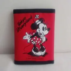 【未使用/ヴィンテージ】東京ディズニーランド ミニーマウス 三つ折り財布 赤