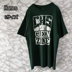 Hanes ダークグリーン Tシャツ Lサイズ　US古着