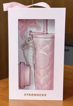 中国スターバックス　ステンレスタンブラー　ラインストーン　バレンタイン　チャーム
