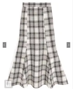チェック柄ツイードマーメイドスカート(GRL)
