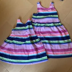 GAP ストライプ柄 ノースリーブワンピース 姉妹お揃い