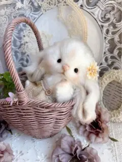 ハンドメイドぬいぐるみ　⭐︎ロングヘアーのわたあめロップイヤーちゃん⭐︎