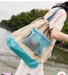 FREAKS STORE トートバッグ 巾着型 メッシュサコッシュ付のサムネイル