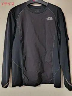 【ノースフェイス　長袖Tシャツ】 Lサイズ　ブラック　黒色　薄手　ランニング