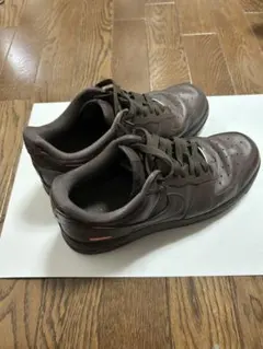 Nike Air Force 1 supreme ブラウン替え紐あり