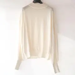 URBAN RESEARCH ウォッシャブル ボトルネック ニット オフホワイト