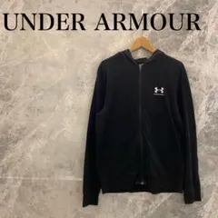 【美品】UNDER ARMOUR ジャージ トップス ブラック 黒 メンズ