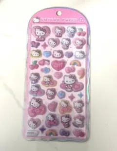 ハローキティ コットンパフィーシール サンリオ 新品 ヒョウ柄