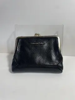 CALEE キャリー がま口財布 コインケース レザー ブラック 美品 - メルカリ